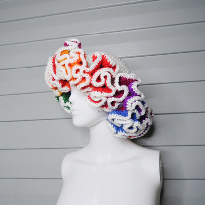 Your Inner Artist: The "Chromatic Wave" Ruffle Hat
