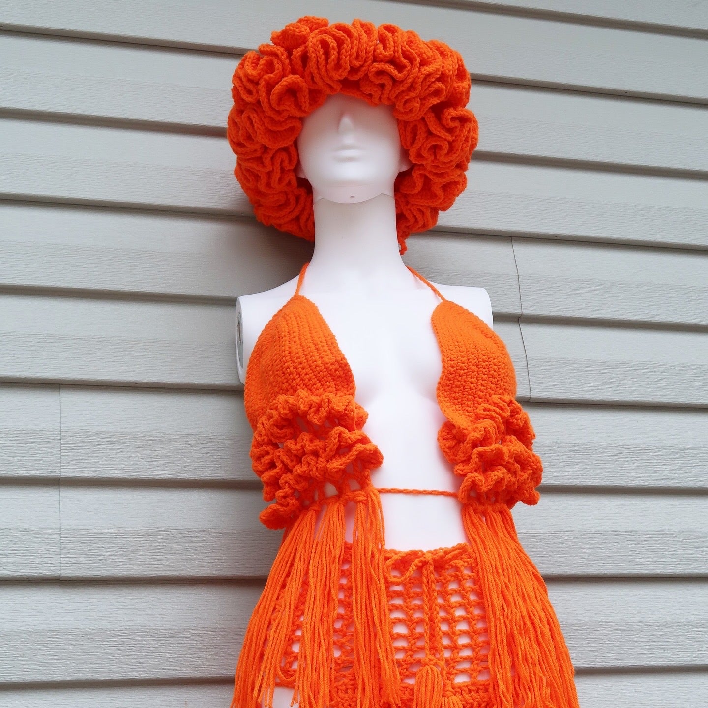 Orange You Glad To See Me Three Piece Swimsuit Set
