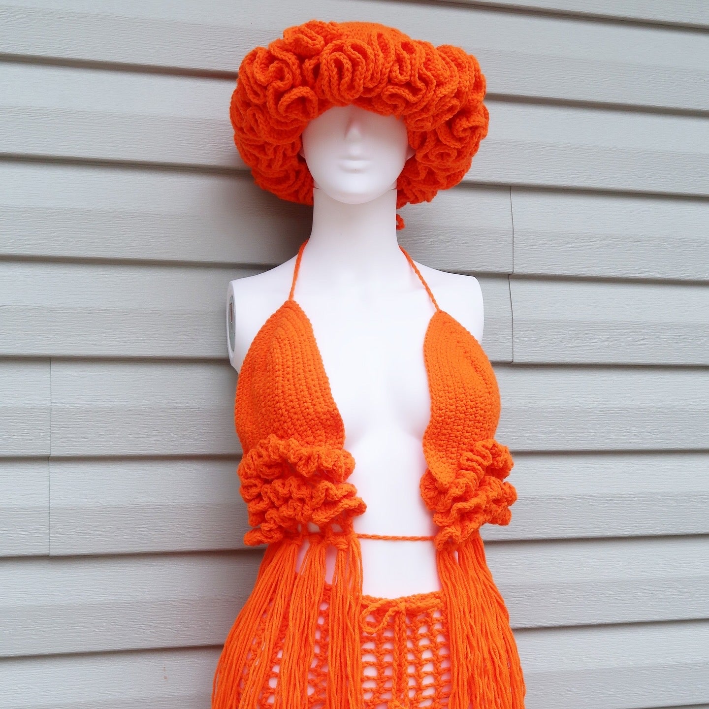 Orange You Glad To See Me Three Piece Swimsuit Set